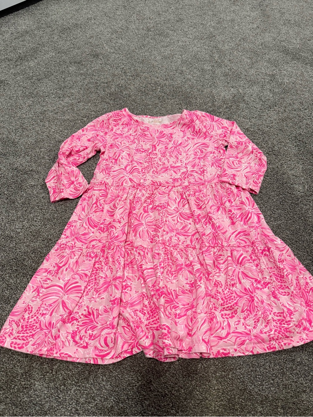 Lilly Pulitzer Geanna Pink Blossom Dress Sz L (8-10)